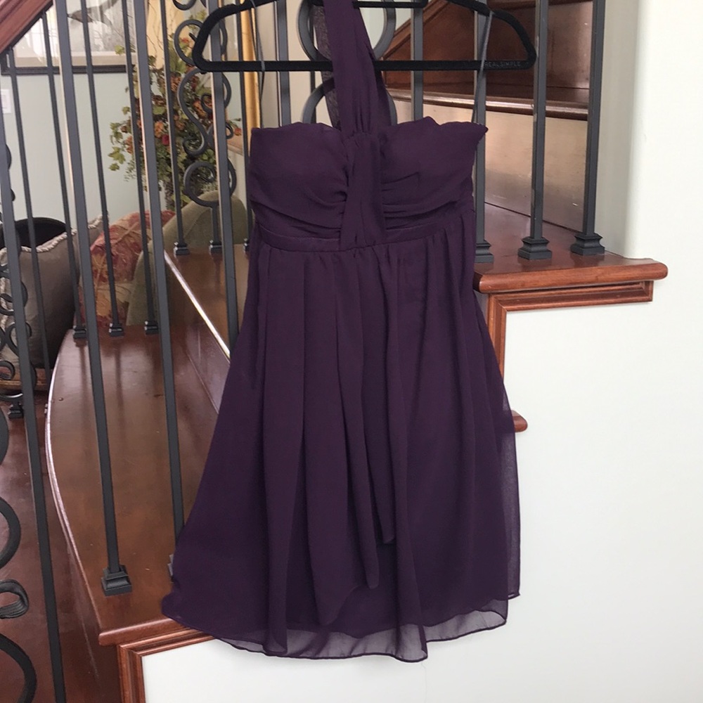 Single Strap Plum Cocktail Dress